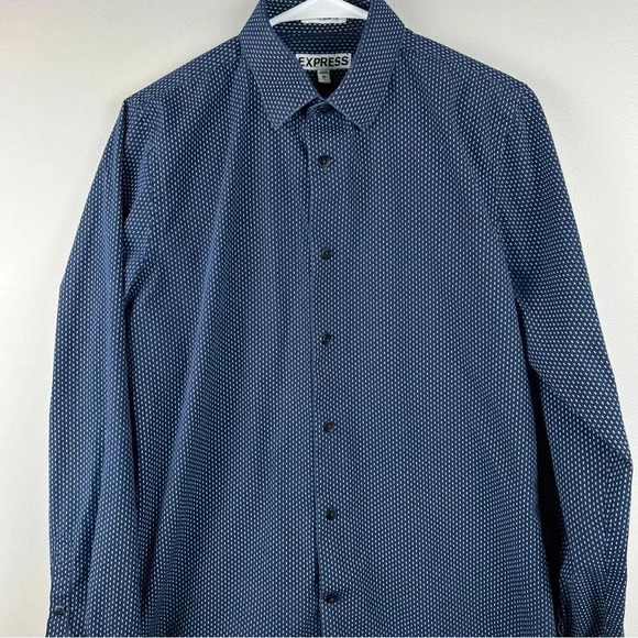 π Expressβ Medium Slim Fit Medium 15-15.5β, Navy Design - Picture 7 of 13